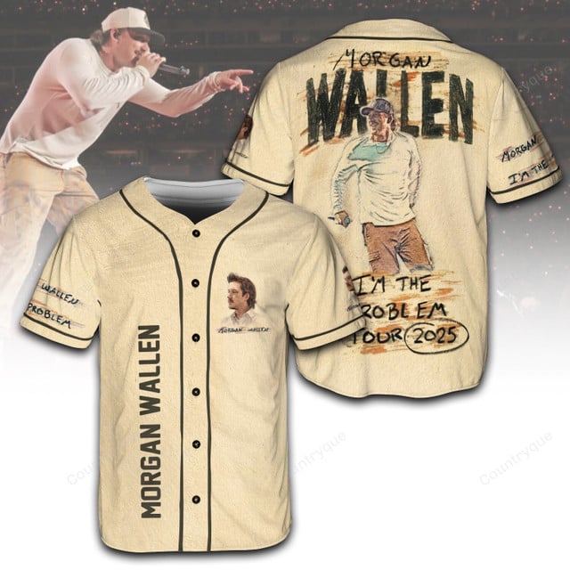 I'm the problem Morgan Wallen Tour 2025 - Baseball Jersey Shirt