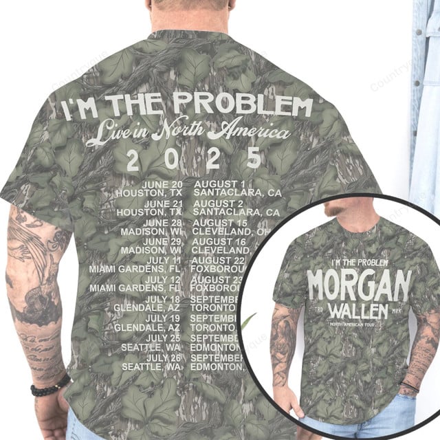 Morgan Wallen x Houston Texans Tour 2025 Camo T-Shirt