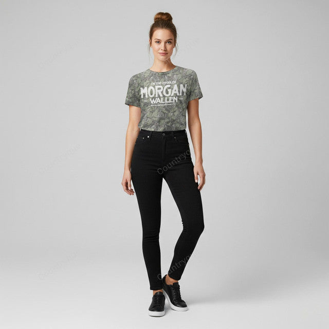 Morgan Wallen x Houston Texans Tour 2025 Camo T-Shirt