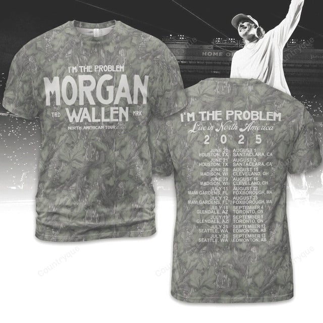 Morgan Wallen x Houston Texans Tour 2025 Camo T-Shirt