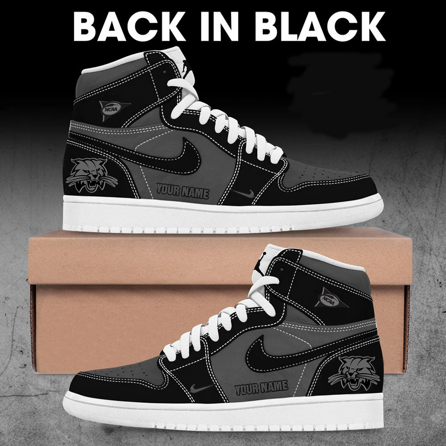 Ohio Bobcats Back In Black JD1 Sneakers