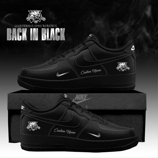 Ohio Bobcats Back In Black AF1 Sneakers