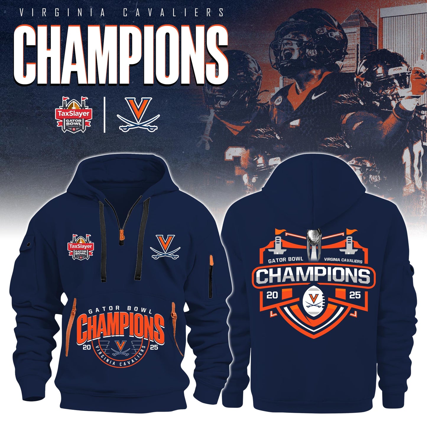 Virginia Cavaliers – Gator Bowl Champions H115 Hoodie