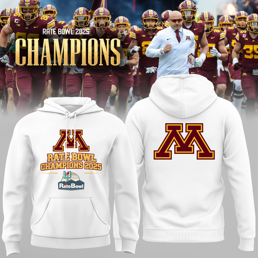 Limited Edition Minnesota Golden Gophers Champions🏆 RATE BOWL Hoodie