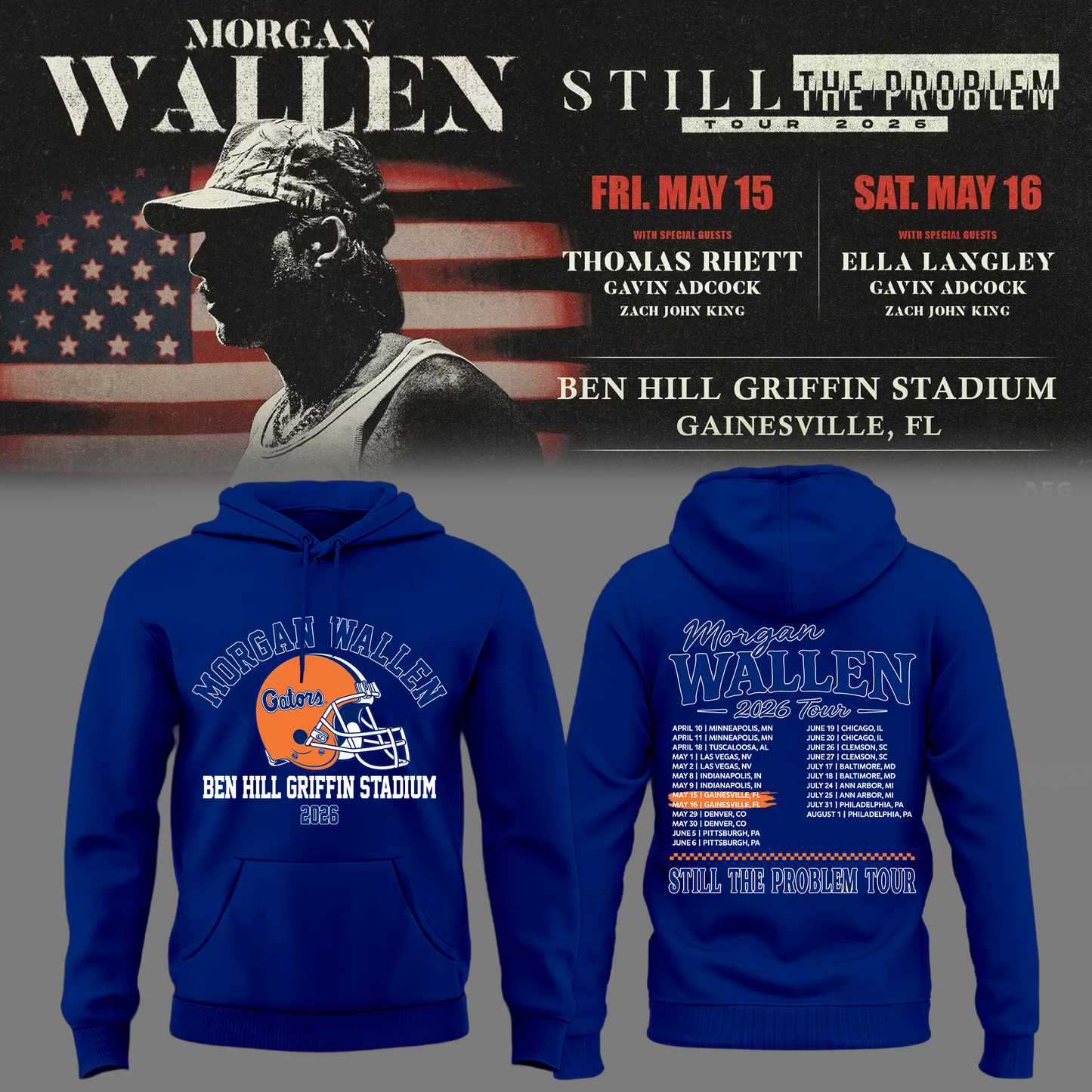 Limited Edition “Still The Problem Tour” At Ben Hill Griffin Stadium, Florida Gators Hoodie