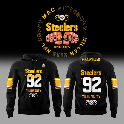 Pittsburgh Steelers × Mac Miller 92 Til Infinity Hoodie - Limited Edition