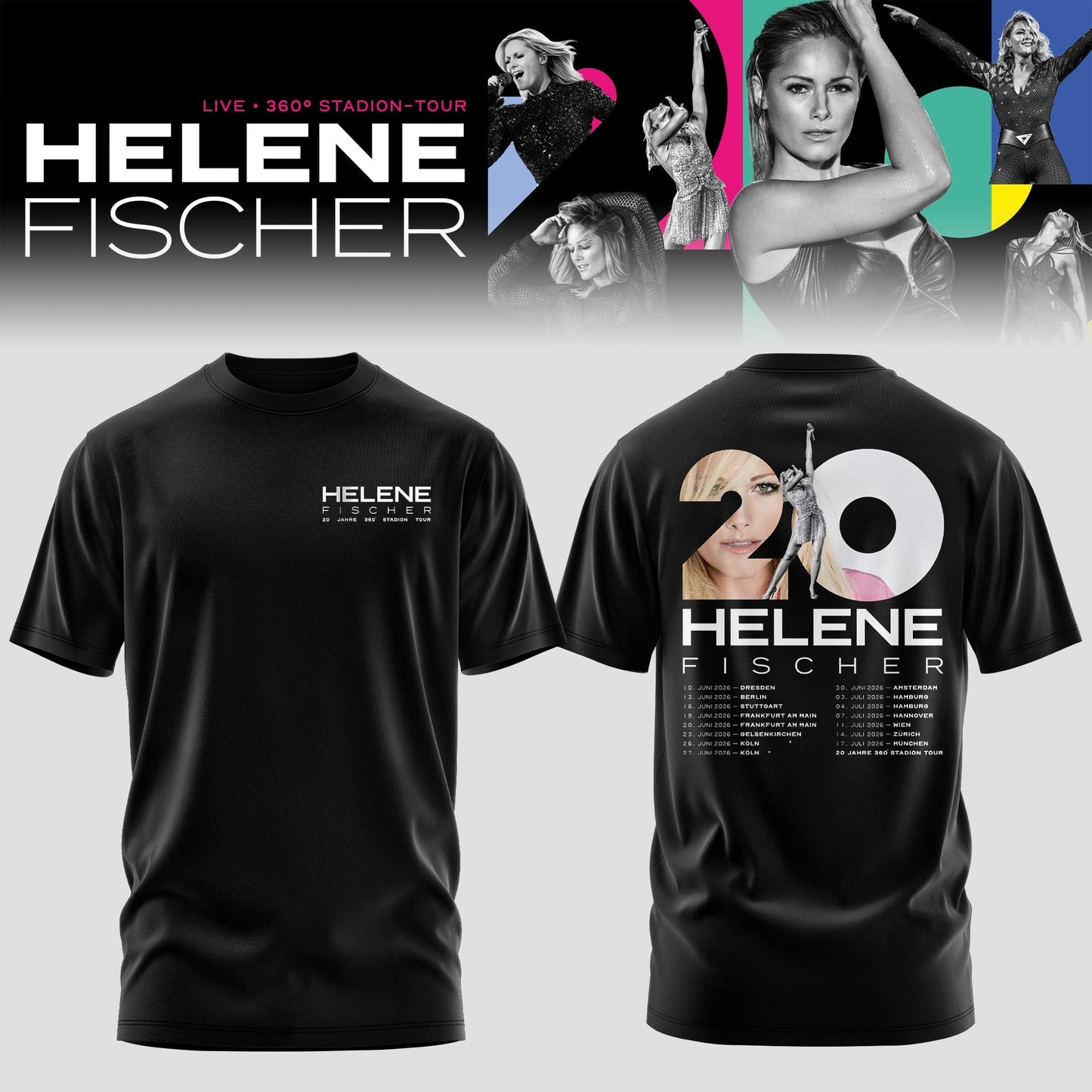 Helene Fischer – 360° Stadion Tour 2026 Limited T-Shirt
