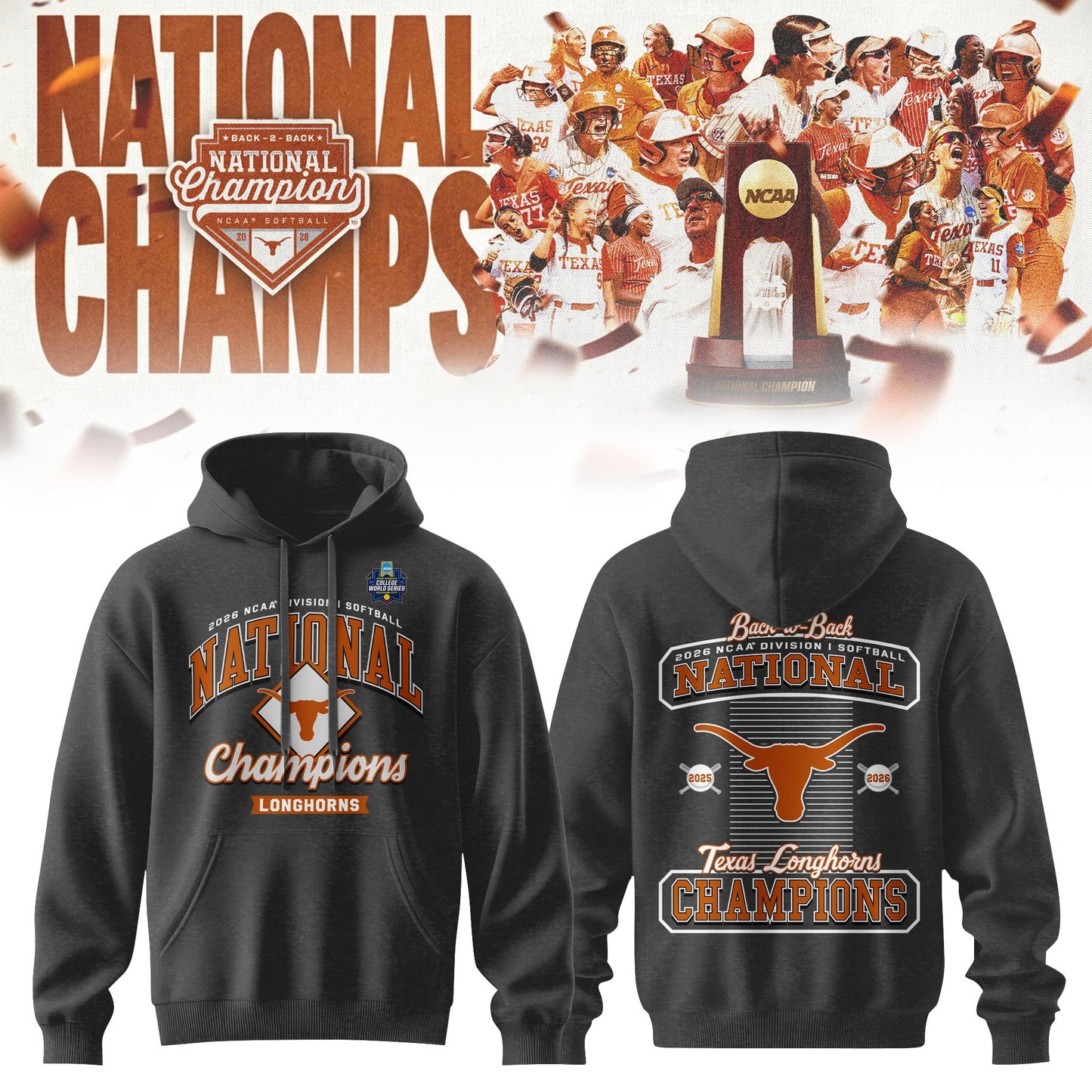 .2026 WCWS Back-To-Back National Champions Hoodie