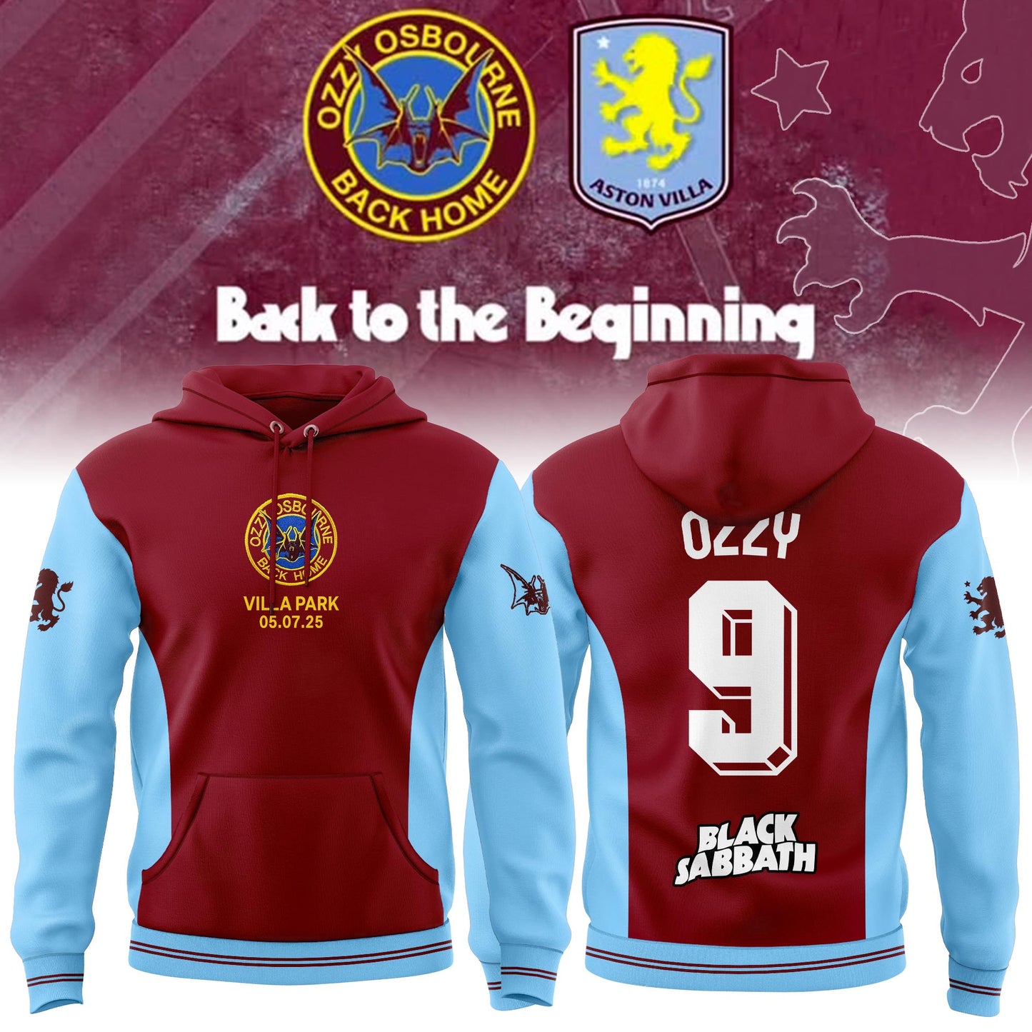 Limited Edition Aston Villa x Ozzy Osbourne Back Home Hoodie