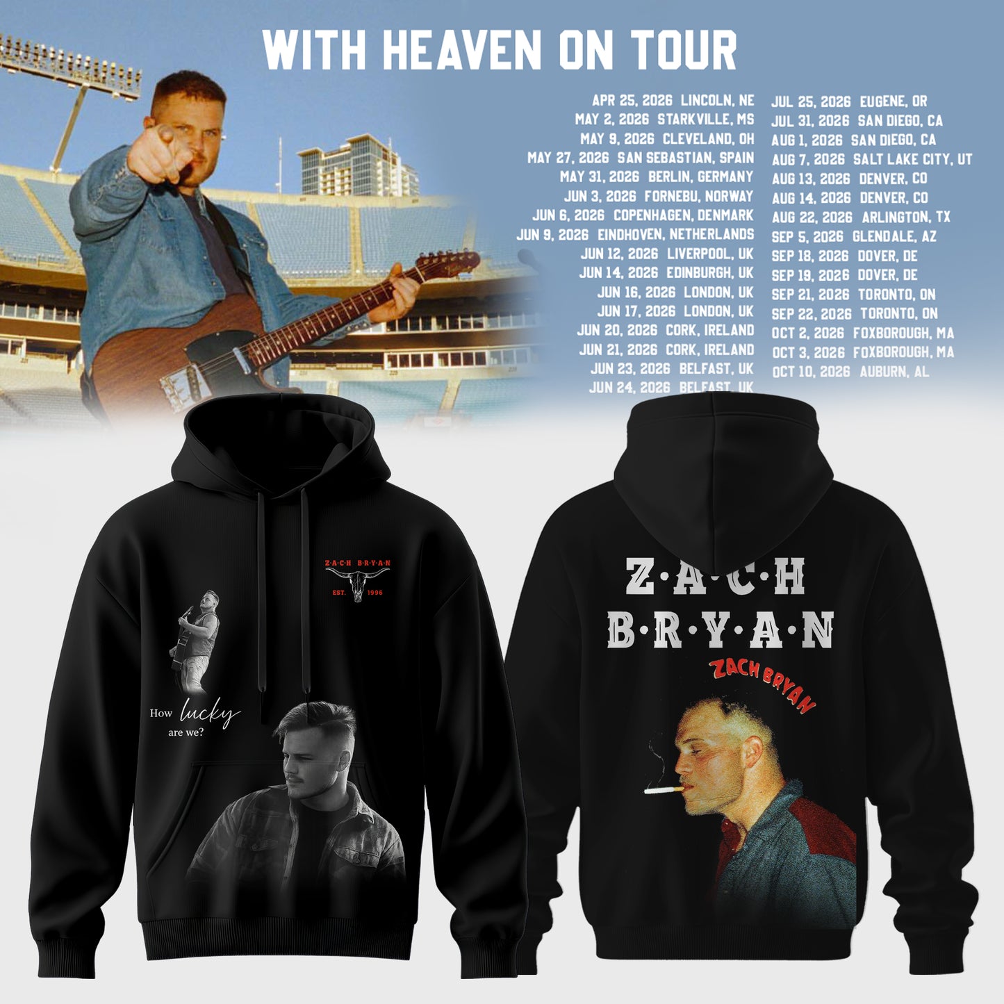 ZACH BRYAN 2026 TOUR MERCH HOODIE – LIMITED DROP 🔥