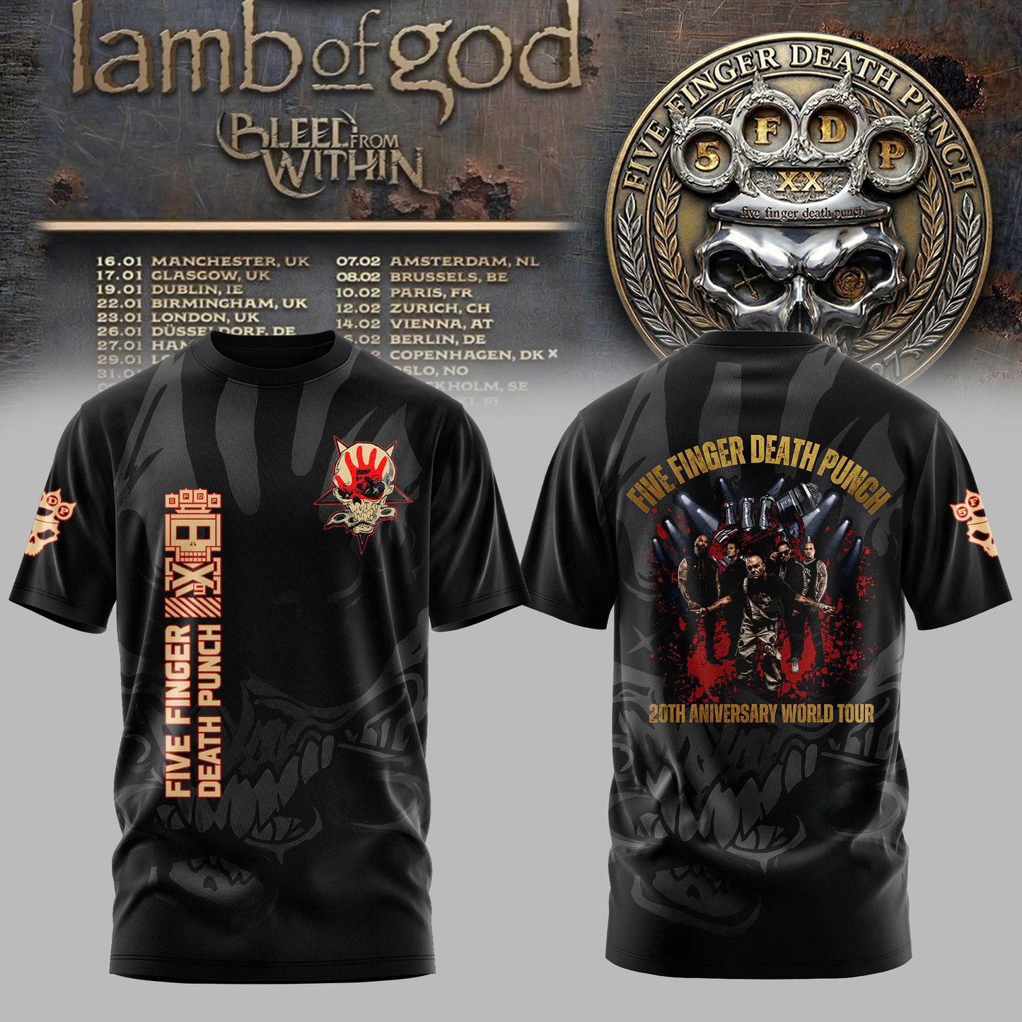 .Golden Wreath Skull T-Shirt Edition 1