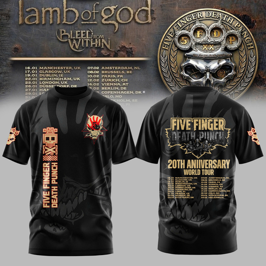 .5FDP 20th Anniversary Skull Tour T shirt Edition