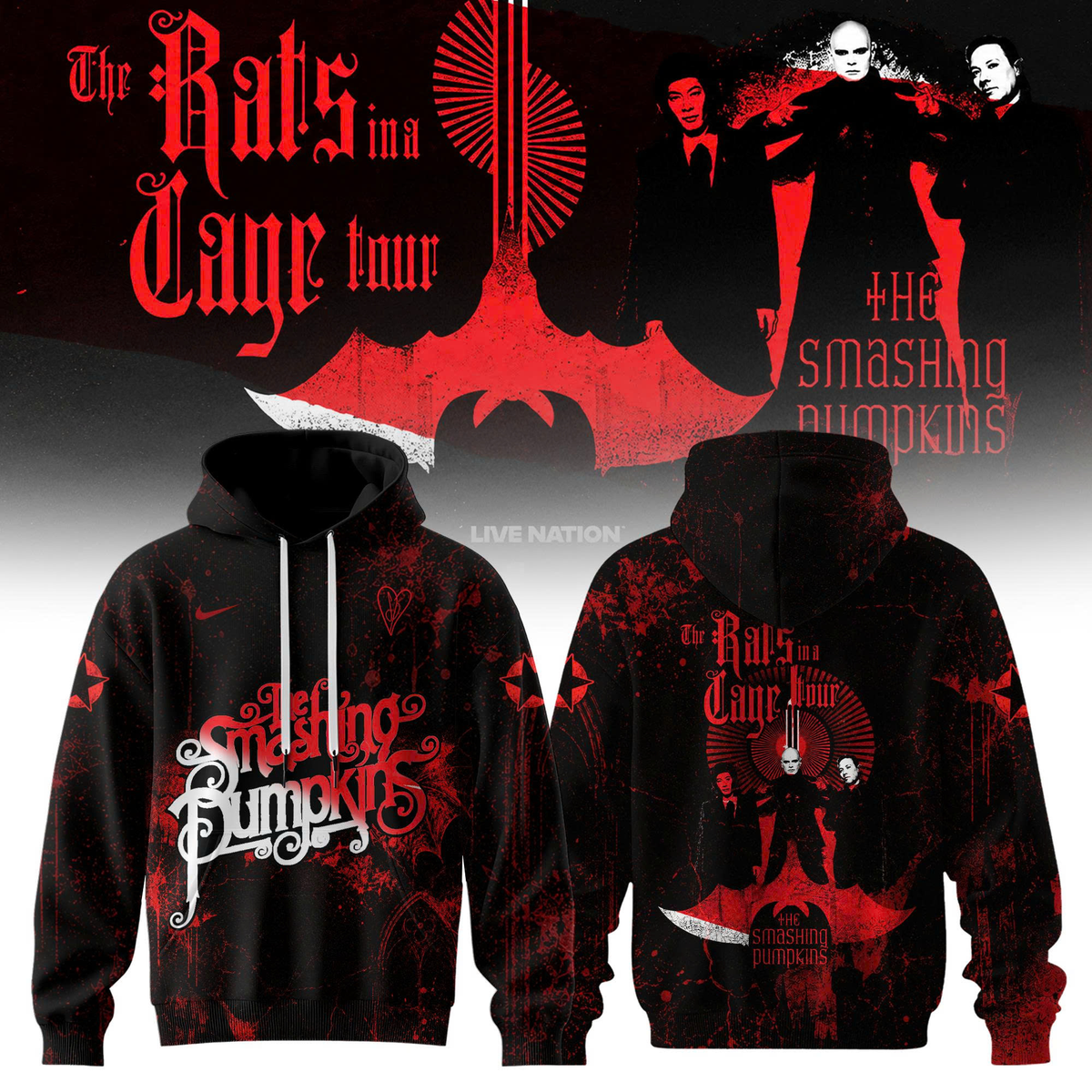 Rats In A Cage Gothic Art Hoodie