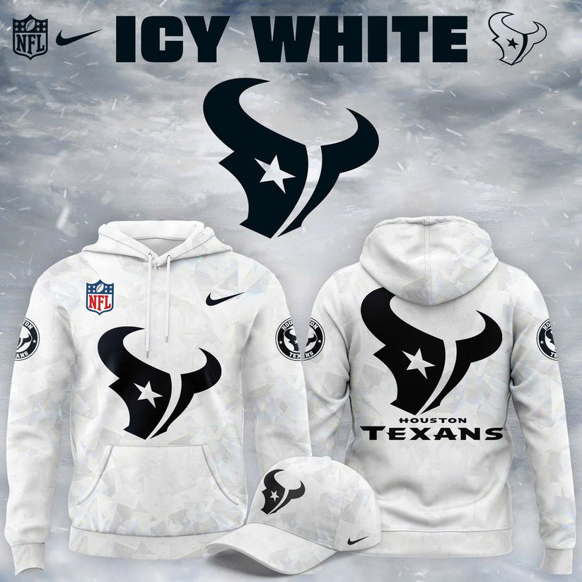 Houston Texans 2025-2026 Icy white Hoodie