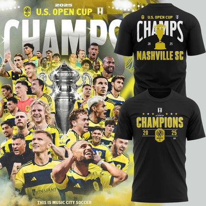 Special 2025 U.S. OPEN CUP CHAMPIONS Nashville SC T-Shirt