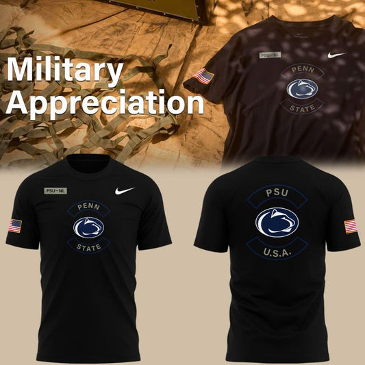 Special 2025 Military Appreciation Penn State Nittany Lions Black T-Shirt