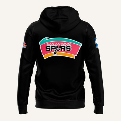 San Antonio Spurs Back To Black City Edition Custom Hoodie