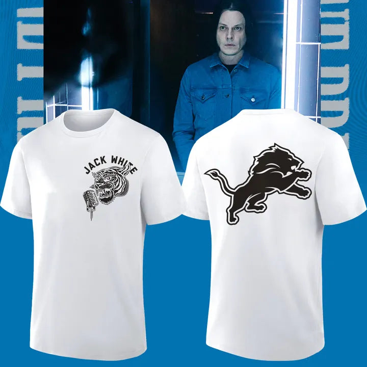 Detroit Lions x Jack White Thanksgiving Halftime Show White Tee