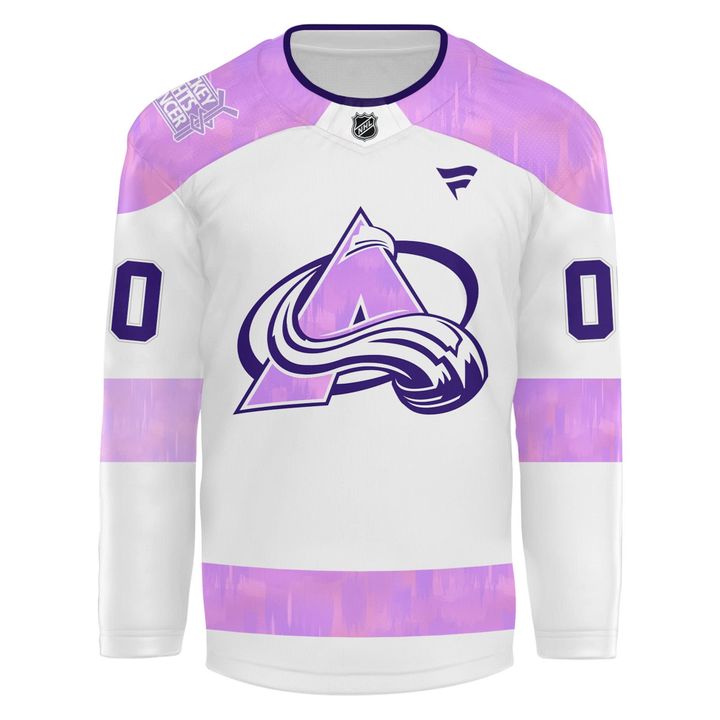 Colorado Avalanche ''Cancer Night '' Hockey Jersey 2025