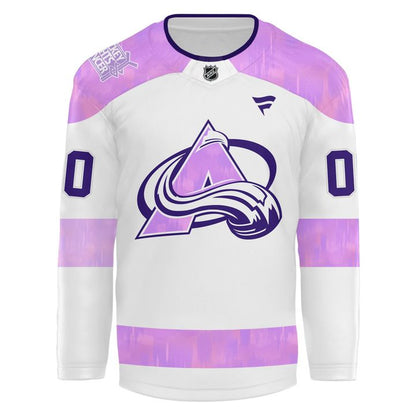 Colorado Avalanche ''Cancer Night '' Hockey Jersey 2025