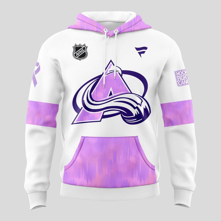 Colorado Avalanche ''Cancer Night '' Hoodie 2025