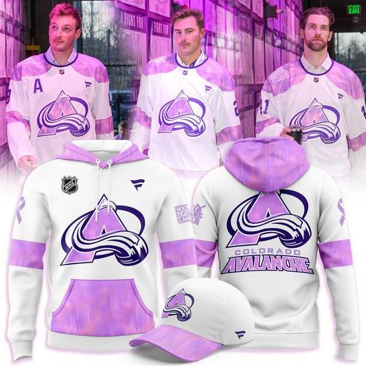 Colorado Avalanche ''Cancer Night '' Hoodie 2025