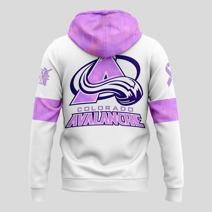 Colorado Avalanche ''Cancer Night '' Hoodie 2025
