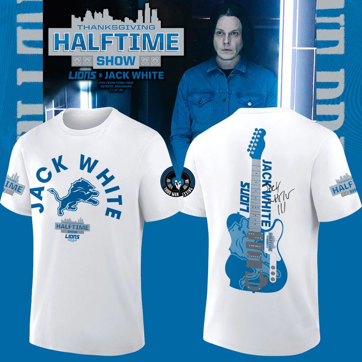 2. Detroit Lions x Jack White Thanksgiving Halftime Show White Tee