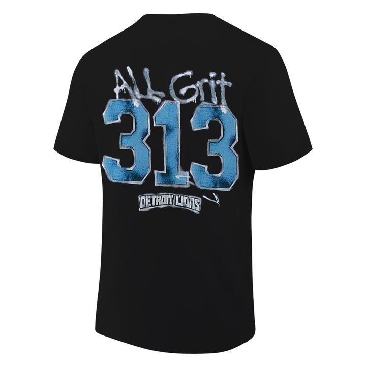 1. Detroit Lions x Eminem Thanksgiving Halftime Show Black Tee - Signature