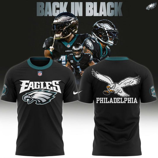 Philadelphia Eagles Back in Black T-Shirt 2025