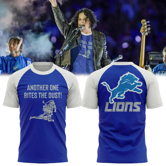 Detroit Lions x Jack White ‘ANOTHER ONE BITES THE DUST!’ Thanksgiving Halftime Show Combo Shirt