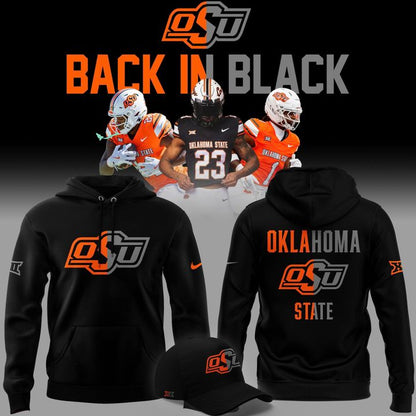 2025 limited edition Hoodie OSU Cowboy Football "Back In Black"