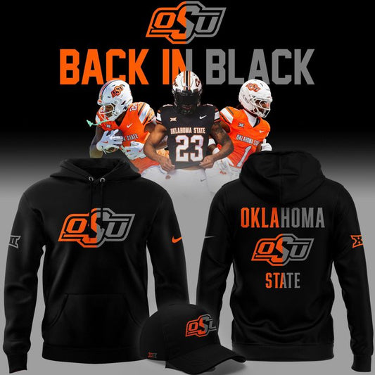 2025 limited edition Hoodie OSU Cowboy Football "Back In Black"
