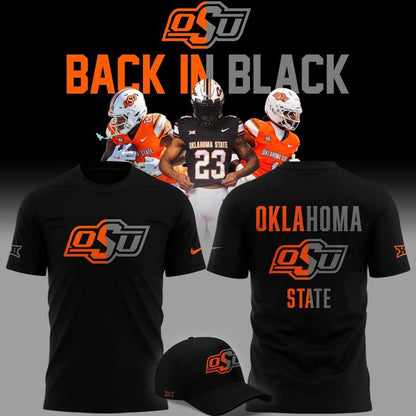 2025 limited edition t-shirt OSU Cowboy Football "Back In Black"