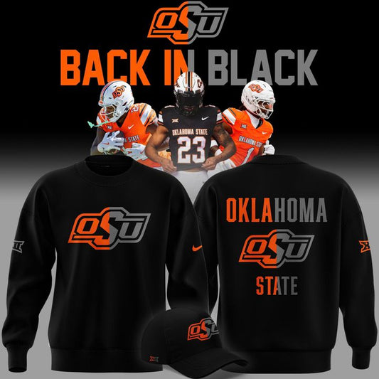 2025 limited edition sweatshirt OSU Cowboy Football "Back In Black"
