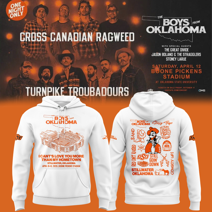 Limited edition Hoodie white OSU Cowboy Football for fans