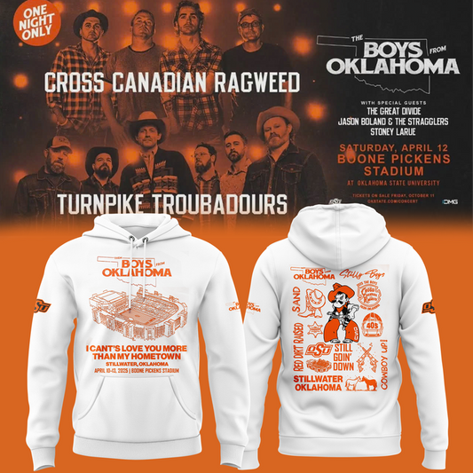 Limited edition Hoodie white OSU Cowboy Football for fans