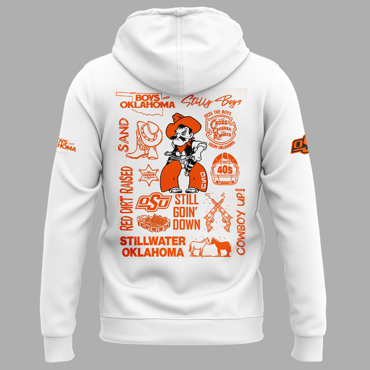 Limited edition Hoodie white OSU Cowboy Football for fans