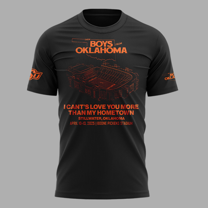 Limited edition t-shirt black OSU Cowboy Football for fans