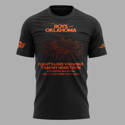 Limited edition t-shirt black OSU Cowboy Football for fans