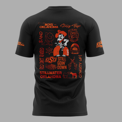Limited edition t-shirt black OSU Cowboy Football for fans