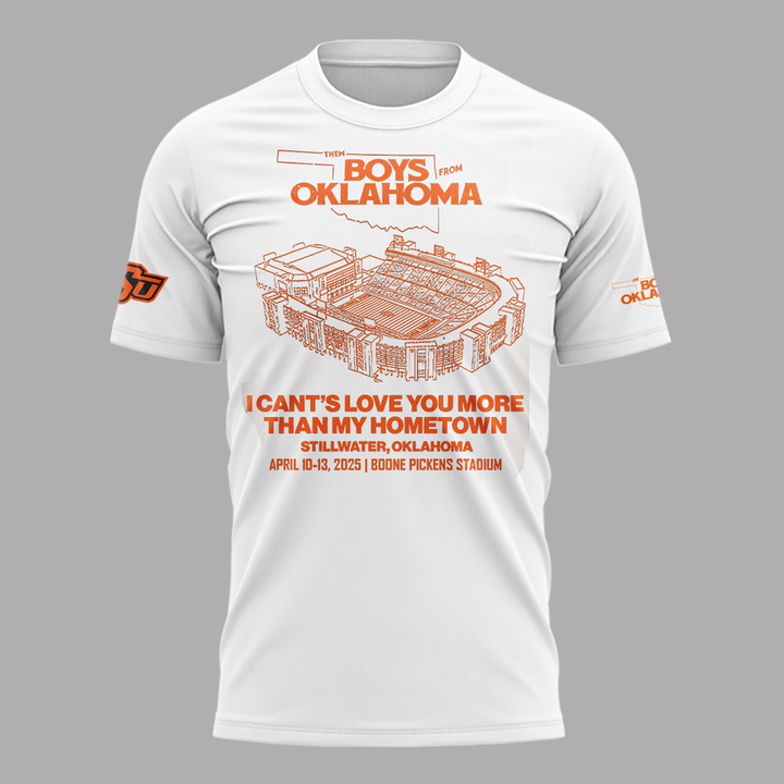 Limited edition t-shirt white OSU Cowboy Football for fans