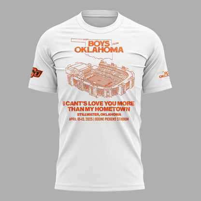 Limited edition t-shirt white OSU Cowboy Football for fans