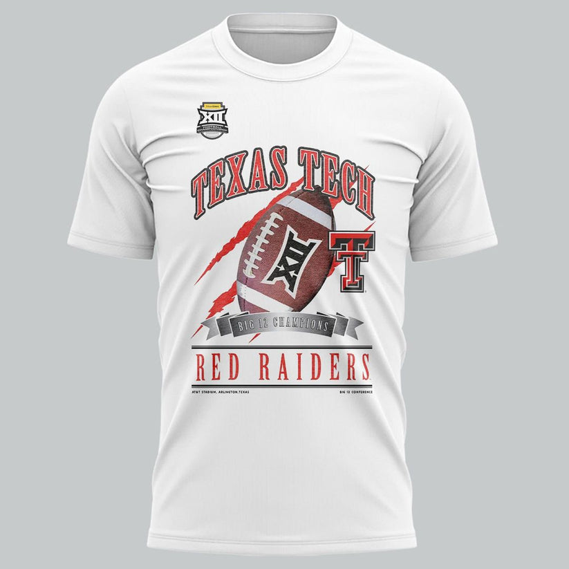 Texas Tech Red Raiders 2025 CHAMPIONS Big12 Football Combo T-shirt