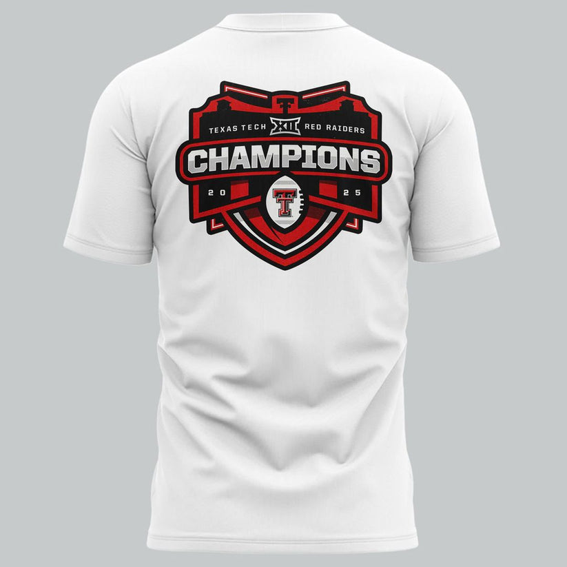 Texas Tech Red Raiders 2025 CHAMPIONS Big12 Football Combo T-shirt