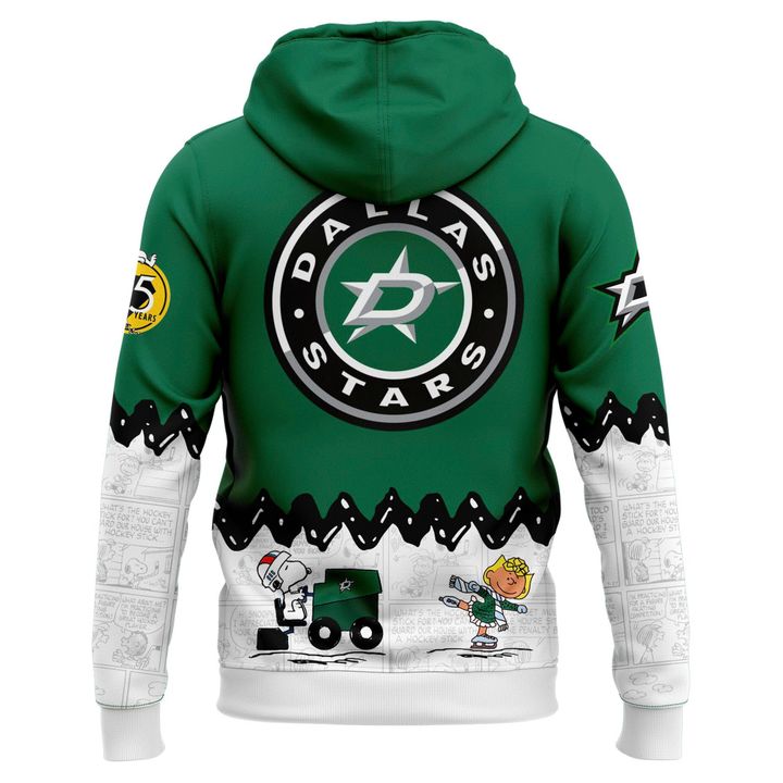 Limited Edition Dallas Stars '' Peanuts Night '' Snoopy Hoodie 2025