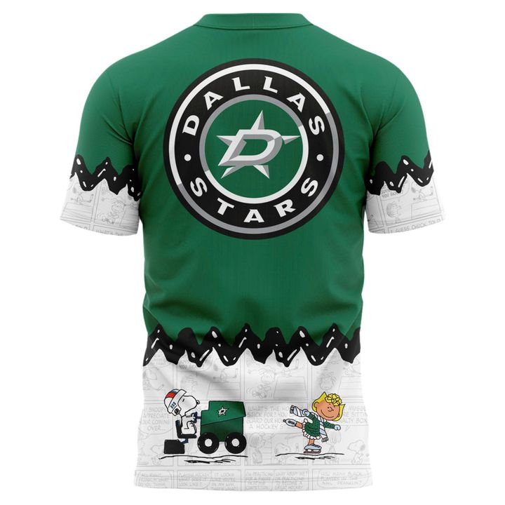 Limited Edition Dallas Stars '' Peanuts Night '' 2025 T-shirt