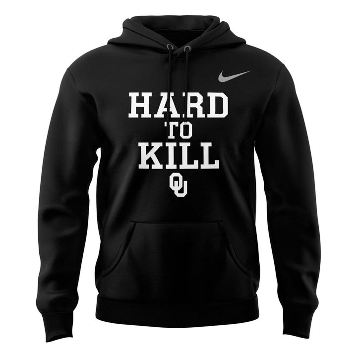 Oklahoma Sooners 2025 "Hard To Kill" Black Hoodie.