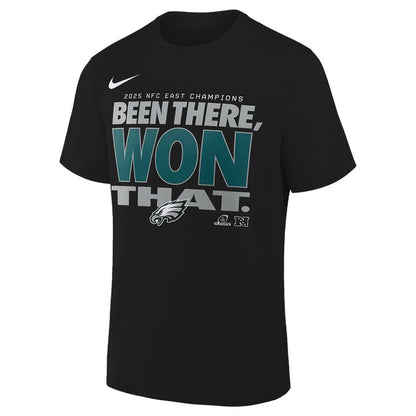 Limited edition Philadelphia Eagles 2025 NFC East Division Champions Locker Room Trophy Collection T-Shirt for fans