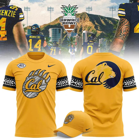 Cal Football 2025 Sheraton Hawaii Bowl T-shirt - Yellow